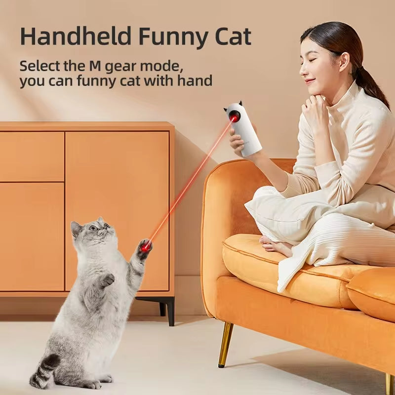 Automatic Cat Toys LED Laser Interactive Smart Teasing Pet Handheld Electronic Indoor Random Laser Cats Toy Accessories for Dog